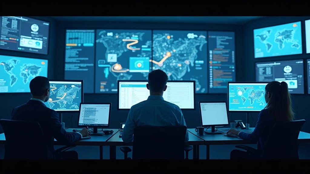 Bilgisayar ekranında yapay zeka tabanlı trafik tahmin algoritması göstergesi, gerçek zamanlı veriler ve ağ haritası görüntüleniyor