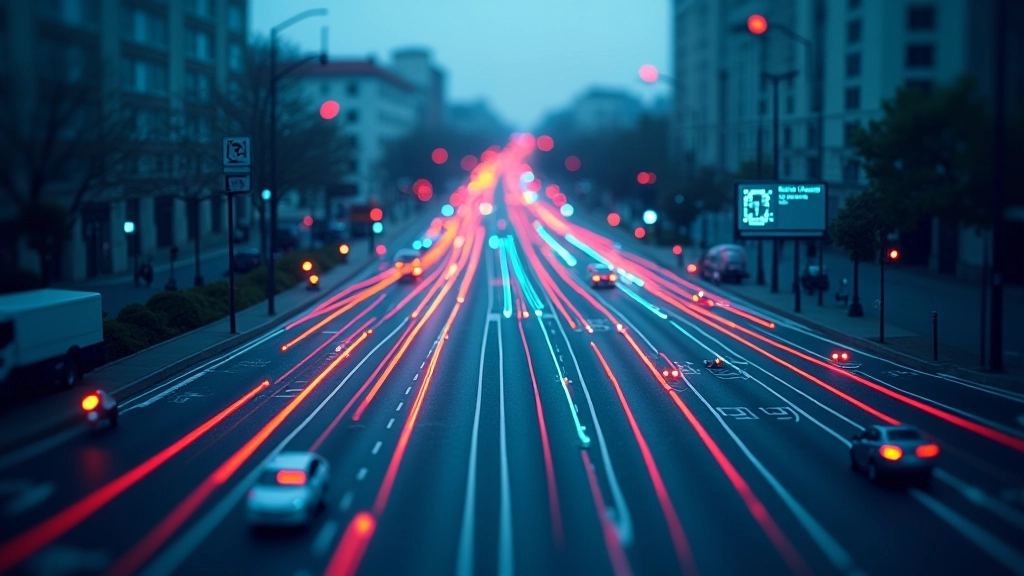 Akıllı trafik sinyali sistemi, harita üzerinde koordine edilmiş sinyal noktaları ve veri akışı